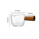 Glass Cup with Wooden Handle Small